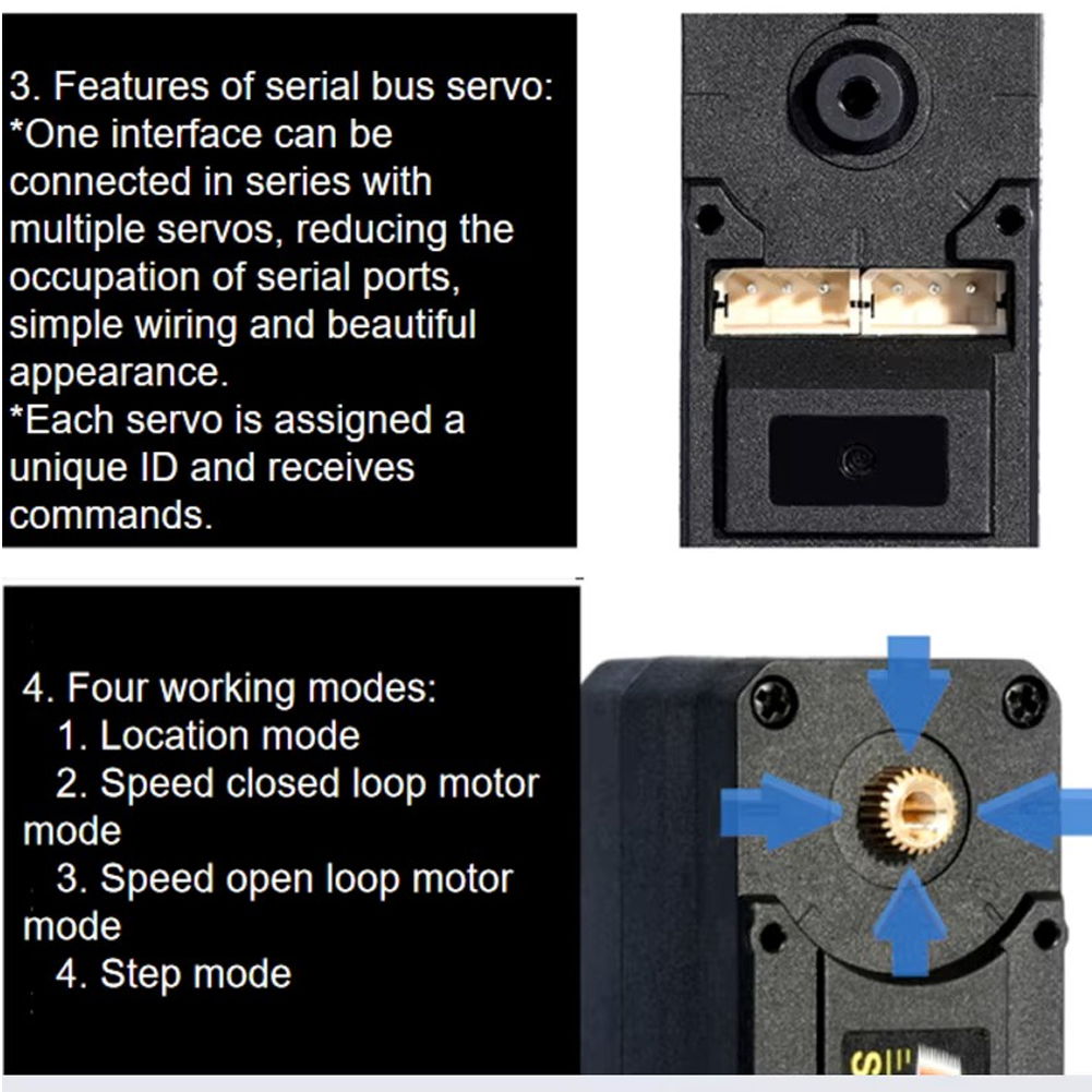 Feetech 7.4V 19KG ST-3215 Seri - огляд і ціна Robot Arm Motor